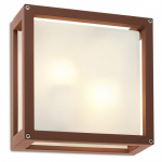 Pavir&scaron;inis lauko &scaron;viestuvas BRICK GLASS, E27, rūdžių sp., IP54, 9893