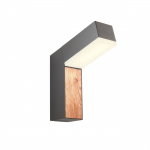 10W LED sieninis lauko &scaron;viestuvas WOODY, tamsiai pilkas, 3000K, IP54, 90510