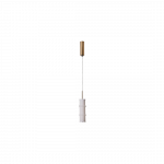 9W LED pakabinamas &scaron;viestuvas CANNA, aukso sp. metalas/baltas gaubtas, 2700K, dimeriuojamas