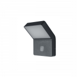 11,5W LED sieninis &scaron;viestuvas ENDURA STYLE WALL WIDE, su judesio davikliu, tamsiai pilkas, 3000K