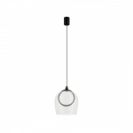 6W LED pakabinamas &scaron;viestuvas, matinės juodos sp./skaidrus, 3000K, 23080