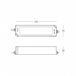 240W LED maitinimo &scaron;altinis, baltas, 48V, IP20, BLUETOOTH, 25482