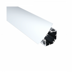 LED kampinis profilis su dangteliu, matinės baltos sp., 2m, 20327-W