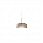 13W LED pakabinamas &scaron;viestuvas JUBE SP G, dūmų/baltos sp. stiklas, aukso sp. korpusas, 3000K, dimeriuojamas