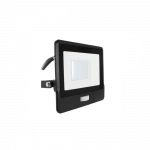 30W LED prožektorius V-TAC, juodu korpusu, 6500K, su judesio davikliu