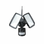 18W LED juodas prožektorius su judesio davikliu V-TAC (SMD LED), WIFI, kamera, 6000K