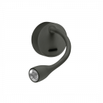 2,1W LED sieninis &scaron;viestuvas DREAM, tamsiai pilkas (RAL 7022), 2700K, su maitinimo &scaron;altiniu