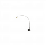 13W LED pastatomas &scaron;viestuvas HINOO, juodas korpusas, žalvario sp. gaubtas, 3000K, dimeriuojamas