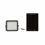 6W LED prožektorius su saulės baterija, juodas, 4000K