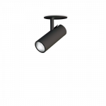 13W LED įleidžiamo montavimo &scaron;viestuvas PLAY, juodas, 3000K, reguliuojamas, 364667
