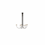 6x9W LED pakabinamas &scaron;viestuvas DUSSA, juodos/travertino sp., 2700K, dimeriuojamas