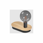 Stalo &scaron;viestuvas WOOD, E27, medienos sp./juodas, dimeriuojamas