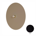 Sieninis &scaron;viestuvas FLAT, E27, juodas, 60cm