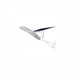 50W LED gatvės &scaron;viestuvas, baltu korpusu, 6000K, su saulės baterija