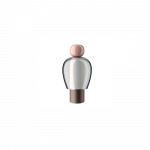 3W LED įkraunamas stalo &scaron;viestuvas EASY PEASY FLAMINGO, rožinės/pilkos/bronzos sp., 2700-3300K, dimeriuojamas