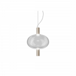 12,5W LED pakabinamas &scaron;viestuvas RIFLESSO SP 1, matinės aukso sp. korpusas/baltas stiklas, 3000K, dimeriuojamas