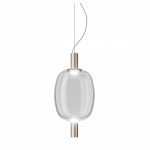 12,5W LED pakabinamas &scaron;viestuvas RIFLESSO SP 2, aukso sp. korpusas/skaidrus stiklas, 3000K, dimeriuojamas