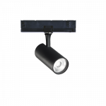 15W LED akcentinis &scaron;viestuvas į 3 fazių bėgelį FOX, juodas, 3000K, dimeriuojamas, 302553
