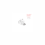 TRACK 1L vienfazių bėgelių užbaigimas su užmaitinimo galimybe, kairinis, baltas