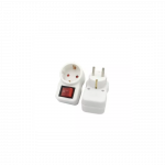 Vienvietis lizdo adapteris, baltas
