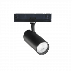 25W LED akcentinis &scaron;viestuvas į 3 fazių bėgelį FOX, juodas, 3000K, DALI, 302614