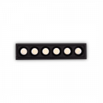 10W LED įleidžiamas linijinis &scaron;viestuvas LIKA, juodas, 3000K, 305813