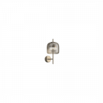 8,5W LED sieninis &scaron;viestuvas JUBE AP S, matinės plieno sp. korpusas/dūmų sp. stiklas, 2700K, dimeriuojamas