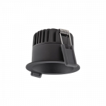 4/6/8W LED įleidžiamas &scaron;viestuvas, juodas, 3000K, IP44, dimeriuojamas