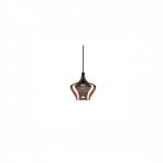 7W LED pakabinamas &scaron;viestuvas NOSTALGIA MEDIUM, juodu korpusu/bronzos sp. stiklas, 2700K, dimeriuojamas
