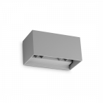 25W LED sieninis fasado &scaron;viestuvas ATOM, pilkas, 3000K, IP54, &scaron;viečia į vir&scaron;ų ir į apačią, 366883