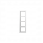 Keturių vietų apdailos rėmelis, LS DESIGN serija, baltas