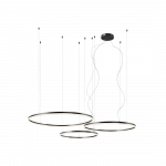 164W LED pakabinamas &scaron;viestuvas ORBIT, juodas, 3000K, dimeriuojamas, 01-1954-TRIAC