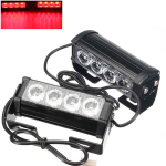 Įspėjamieji 2 LED žibintai lę&scaron;iniai &scaron;vyturėliai raudona