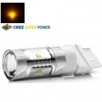 Geltona LED 3156 /3157 - 9w, 6 CREE LED dviejų - keturių kontaktų amerikieti&scaron;kų automobilių posūkio lemputė