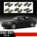 BMW 5 E60 E61 LED salono ap&scaron;vietimo lempučių komplektas