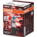 HB3 / 9005 OSRAM NIGHT BREAKER LASER +150% &scaron;viesos, +150m &scaron;vietimo, +20% baltumo halogeninė lemputė