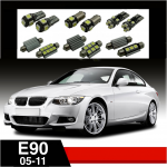 BMW 3 E90 LED salono ap&scaron;vietimo lempučių komplektas
