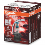 HB4 / 9006 OSRAM NIGHT BREAKER LASER +150% &scaron;viesos, +150m &scaron;vietimo, +20% baltumo halogeninė lemputė