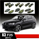 BMW X3 F25 LED salono ap&scaron;vietimo lempučių komplektas