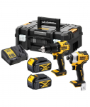 DEWALT | 18V XR Brushless Twin Kit - 2 X 4Ah | DCK2062M2T-QW