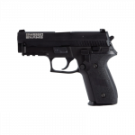 Kompakti&scaron;kas metalinis pistoletas su judančiu &scaron;liaužikliu Sig Sauer P229