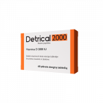 DETRICAL 2000 IU PLĖV. DENGT. TAB. N60