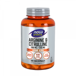 NOW Arginine 500mg & Citrulline 250mg 120 Veg. Capsules