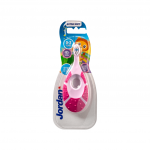 JORDAN mink&scaron;tas kūdikių dantų &scaron;epetėlis-kramtukas Step, 0-2 m., N1