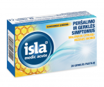 ISLA pastilės gerklei MEDIC ACUTE, citrusų-medaus skonio, 20 pastilių