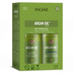 INOAR Argan Oil System Duo Kit - intensyviai drėkinantis rinkinys su Argano aliejumi 2x250 ml