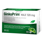 GINKOPRIM MAX (ginkmedis kraujotakai ir smegenų veiklai), 120 mg, 30 tablečių