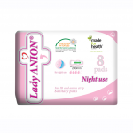 LADY ANION Naktiniai higieniniai paketai su anijonų juostele, 290 mm, 8 vnt.