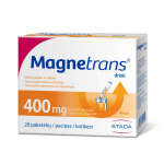 MAGNETRANS DRINK (magnis), 400 mg, apelsinų ir greipfrutų skonio granulės gėrimui paruo&scaron;ti, 20 paketėlių