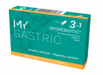 MY GASTRIC Sporebiotic&reg; maisto papildas su gyvybingomis bakterijomis ir fermentų mi&scaron;iniu, 10 kapsulių